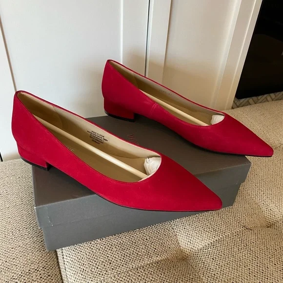 NWB Madeleine Red Suede Heels Size 9 1/2 - Picture 7 of 10